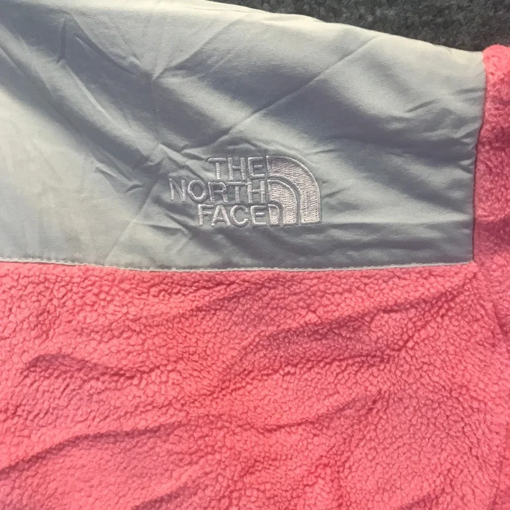The North Face Denali Jacket Girls L Pink Grey Excellent Fleece Colorblock